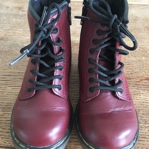 Dr Martens toddler size 8 leather lace up boots
